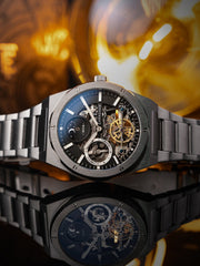 Earnshaw Drake Dual Time & Moonphase Automatic Men's Watch -  ES-8291-11