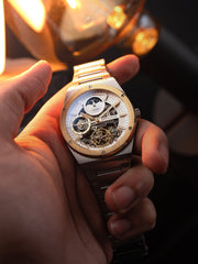 Earnshaw Drake Dual Time & Moonphase Automatic Men's Watch -  ES-8291-33