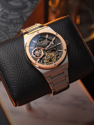 Earnshaw Drake Dual Time & Moonphase Automatic Men's Watch -  ES-8291-44