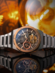 Earnshaw Drake Dual Time & Moonphase Automatic Men's Watch -  ES-8291-44