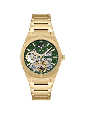 Earnshaw Drake Dual Time & Moonphase Automatic Men's Watch -  ES-8291-66