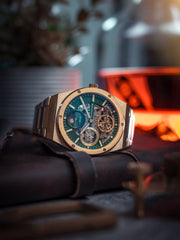 Earnshaw Drake Dual Time & Moonphase Automatic Men's Watch -  ES-8291-66