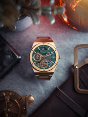 Earnshaw Drake Dual Time & Moonphase Automatic Men's Watch -  ES-8291-66