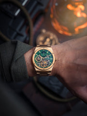 Earnshaw Drake Dual Time & Moonphase Automatic Men's Watch -  ES-8291-66