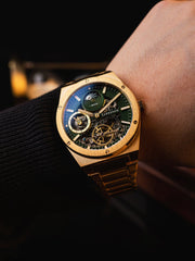 Earnshaw Drake Dual Time & Moonphase Automatic Men's Watch -  ES-8291-66