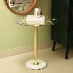 De Maison Decor Eden's Flower - Gold Side Table - Gold