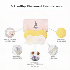 KHEONI  Lavender Eye Pillow | Sleep Eye Mask for Relaxation
