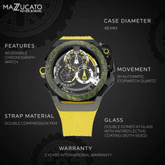 Mazzucato RIM Monza Chronograph Men's Watch - F1-YWBLK