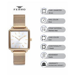 Ferro Quartz Women's Watch - F11000C-996-B