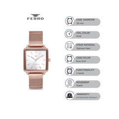 Ferro Quartz Women's Watch - F11000C-996-C