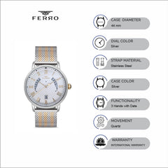 Ferro Quartz Men's Watch - F11050C-1117-D