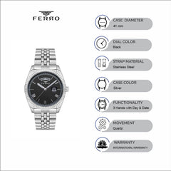 Ferro Quartz Men's Watch - F11130A-A2