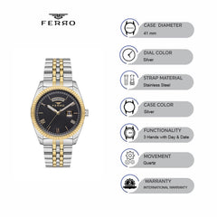 Ferro Quartz Men's Watch - F11130A-D2