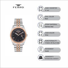 Ferro Quartz Men's Watch - F11130A-E2