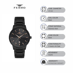 Ferro Quartz Men's Watch - F11156A-G