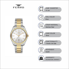 Ferro Quartz Men's Watch - F11160A-D