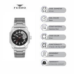 Ferro Quartz Men's Watch - F11198A-A2