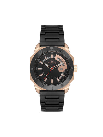Ferro Quartz with Day & Date Men's Watch - F11198A-R