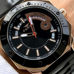 Ferro Quartz with Day & Date Men's Watch - F11198A-R