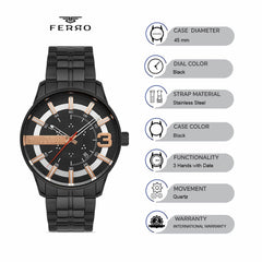 Ferro Quartz Men's Watch - F11200A-G