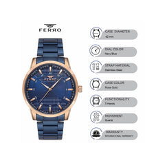 Ferro Quartz Men's Watch - F11223A-T