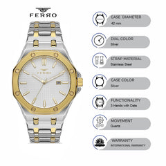 Ferro Quartz Men's Watch -  F11290A-D