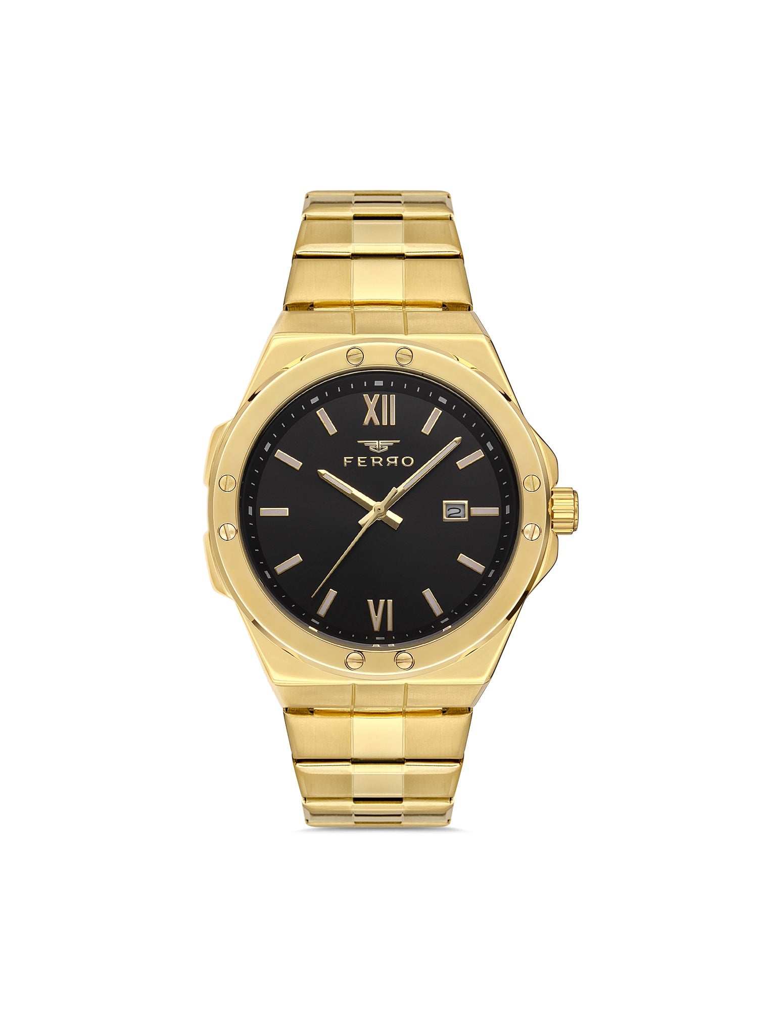 Ferro Quartz with Date Men's Watch - F11357A-B2
