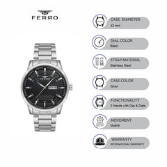 Ferro Quartz Men's Watch - F11931A-A2