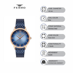 Ferro Quartz Men's Watch - F11932A-T
