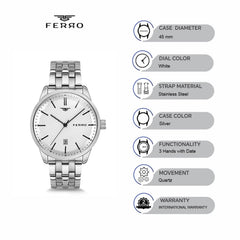 Ferro Quartz Men's Watch - F1974A-958-A2
