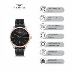 Ferro Quartz Men's Watch - F1974A-958-R