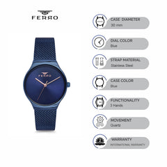 Ferro Quartz Women's Watch - F1990C-922-H