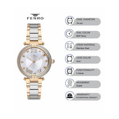 Ferro F21046A-1100-D5 Lucca Analog Watch for Women