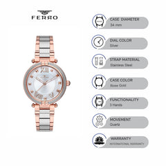 Ferro Quartz Women's Watch - F21046A-1100-E