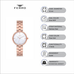 Ferro Quartz Women's Watch - F21100A-C