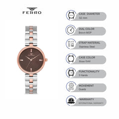 Ferro Quartz Women's Watch - F21100A-E7