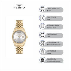 Ferro Quartz Women's Watch - F21131A-B