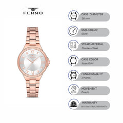Ferro Quartz Women's Watch - F21135A-C