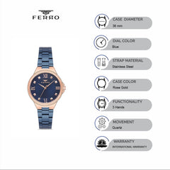 Ferro Quartz Women's Watch - F21135A-T