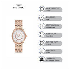 Ferro Quartz Women's Watch - F21152A-C