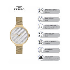 Ferro Quartz Women's Watch - F21153C-B