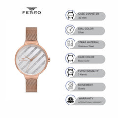 Ferro Quartz Women's Watch - F21153C-C