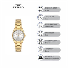 Ferro Quartz Women's Watch - F21161A-B