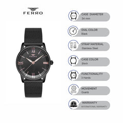 Ferro Quartz Women's Watch - F21182C-G