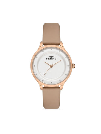 Ferro Crystals Quartz Women's Watch - F21191B-S