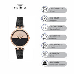 Ferro Quartz Women's Watch - F21203A-R