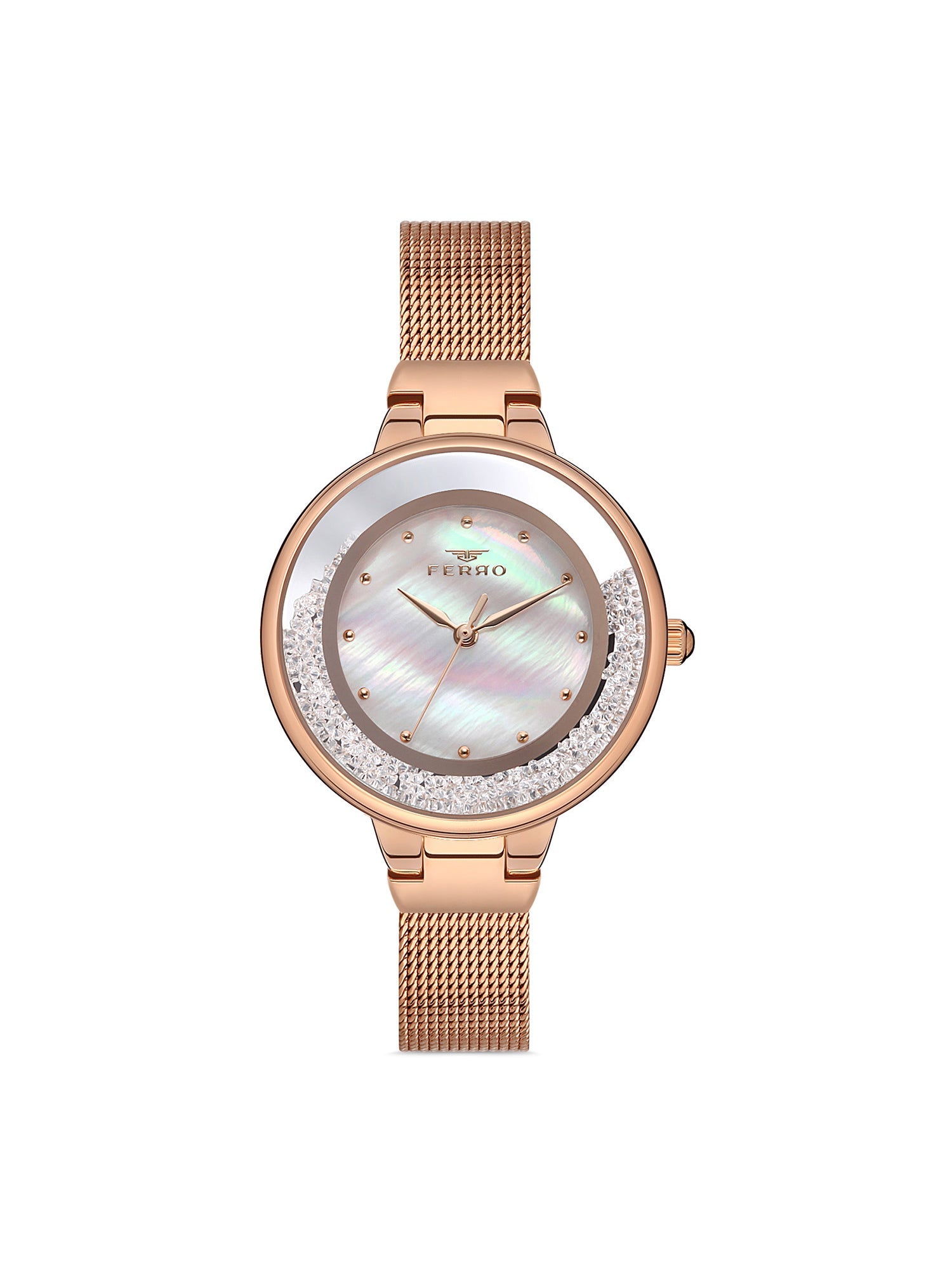 Ferro Crystals Quartz Women's Watch - F21205C-C