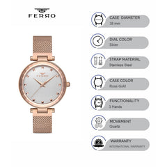 Ferro Lucca Analog Watch for Women F21926C-C