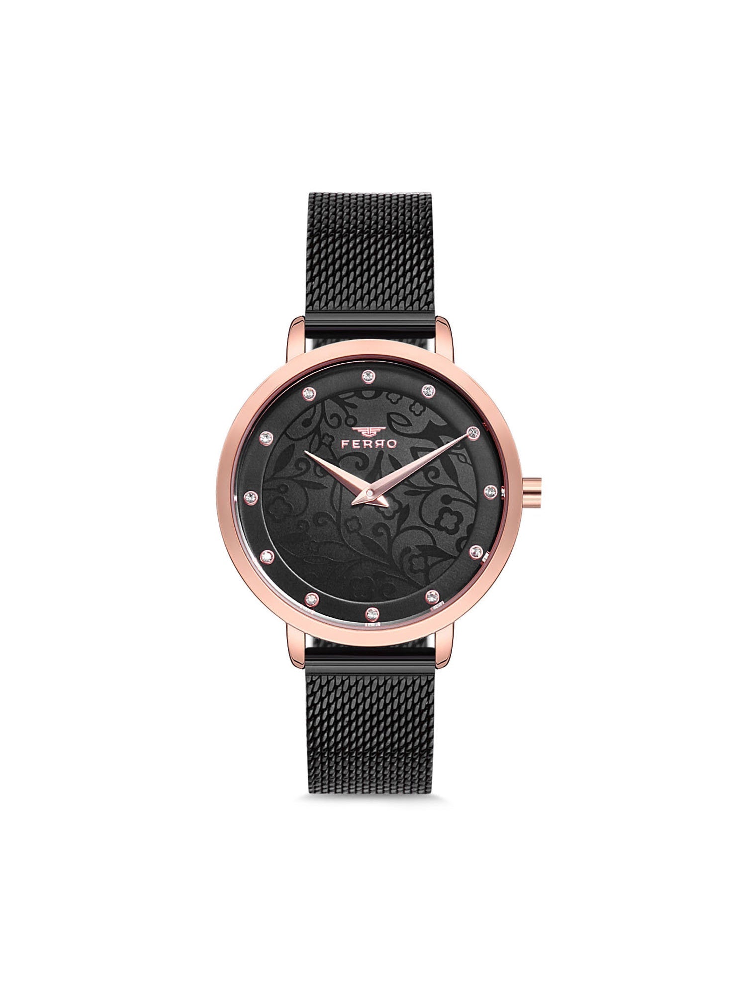 Ferro Crystals Quartz Women's Watch - F2985C-R