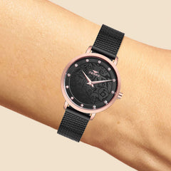 Ferro Crystals Quartz Women's Watch - F2985C-R